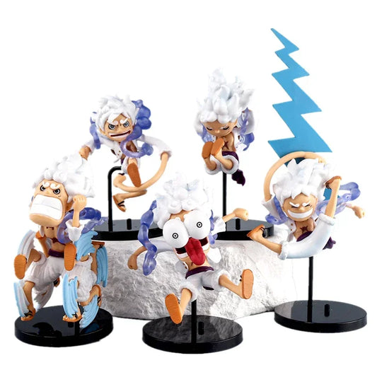 Pack 6 figurines de combat Luffy Gear 5