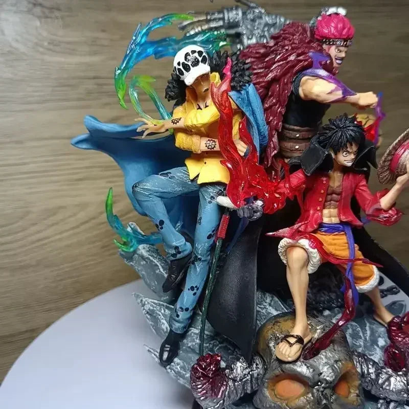 Les 3 capitaines Luffy, Law et Kid